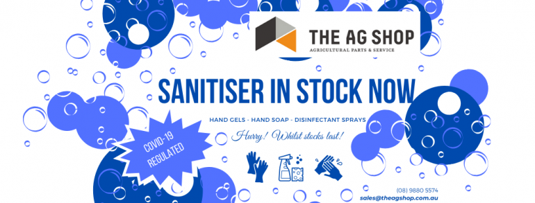 Sanitiser in stock now!